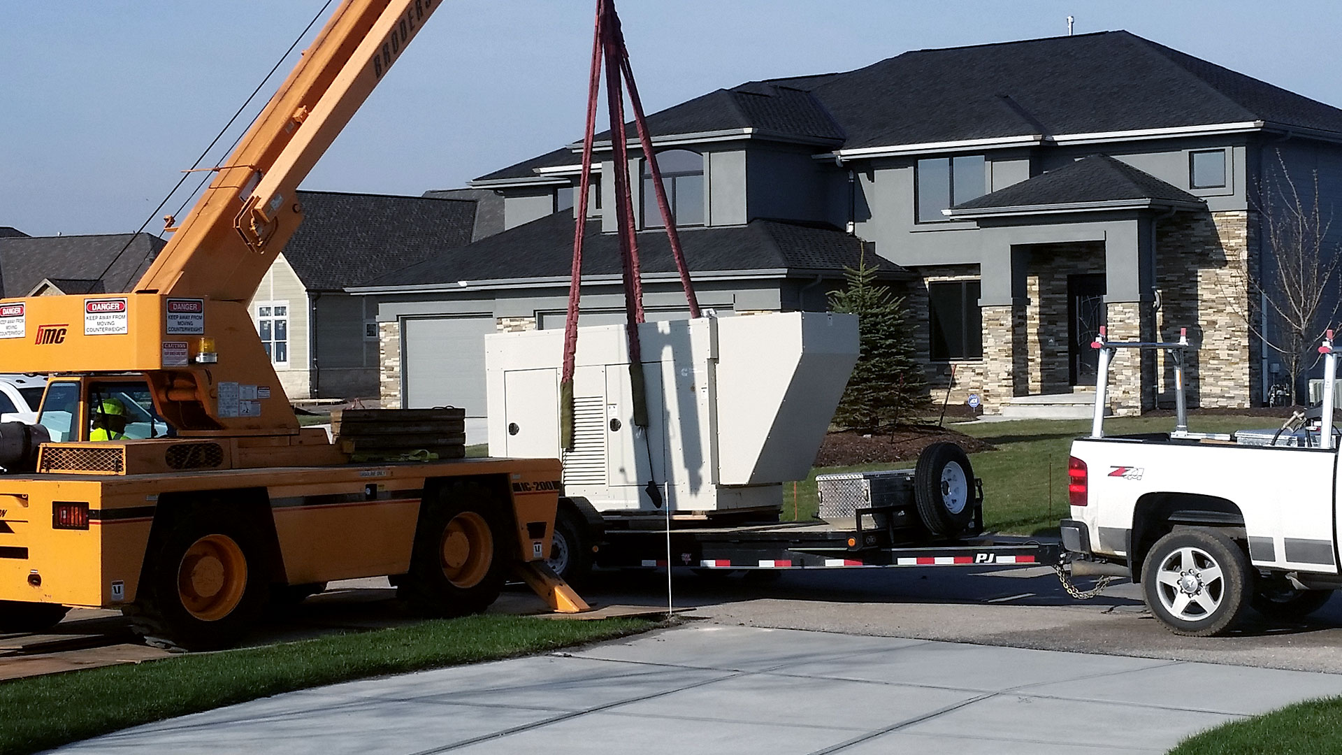 standby generator outside home
