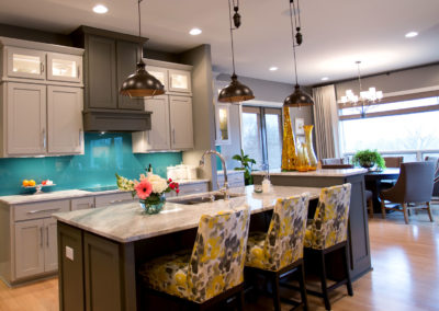 residential kitchen and dining rooms